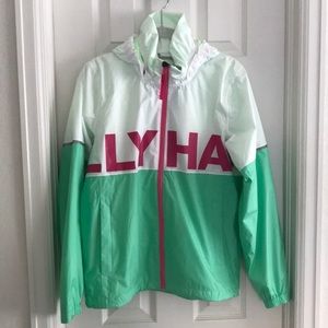 Helly Hansen White Pink and Green Raincoat